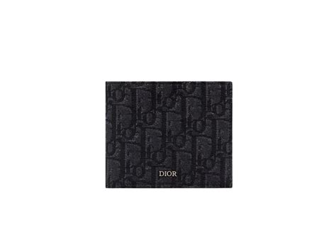 dior compact wallet with black stars|Compact Wallet Black Dior Oblique Jacquard.